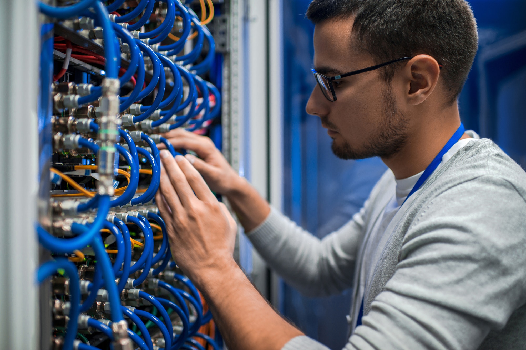 System Engineer Checking Servers